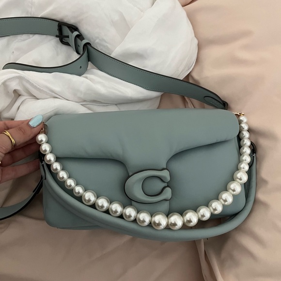 COACH PILLOW TABBY 26 in AQUA - Picture 12 of 12